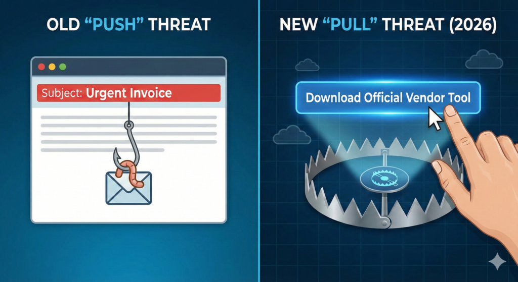 cyber attacks using the pull method