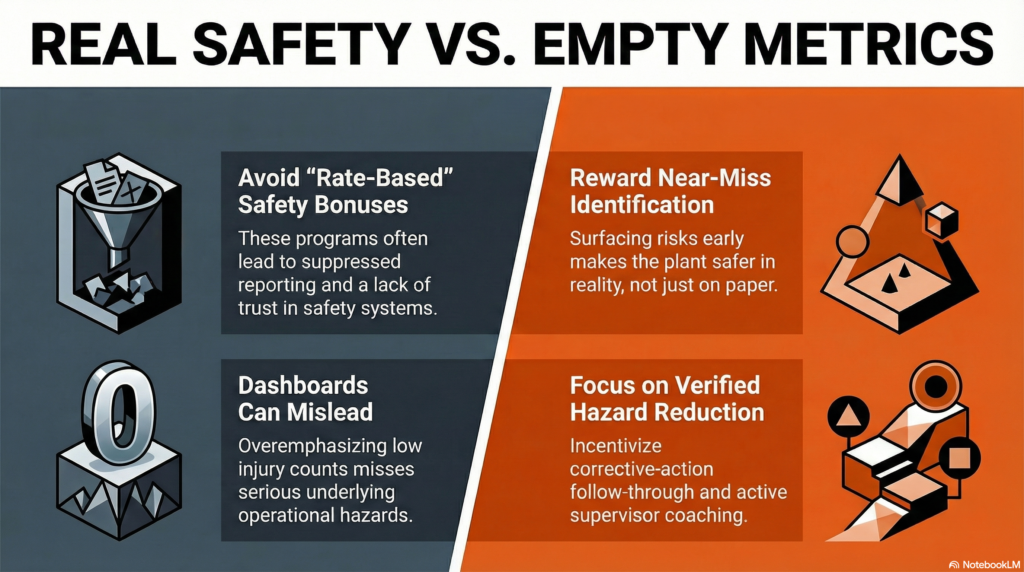 real safety programs vs. empty metrics graphics