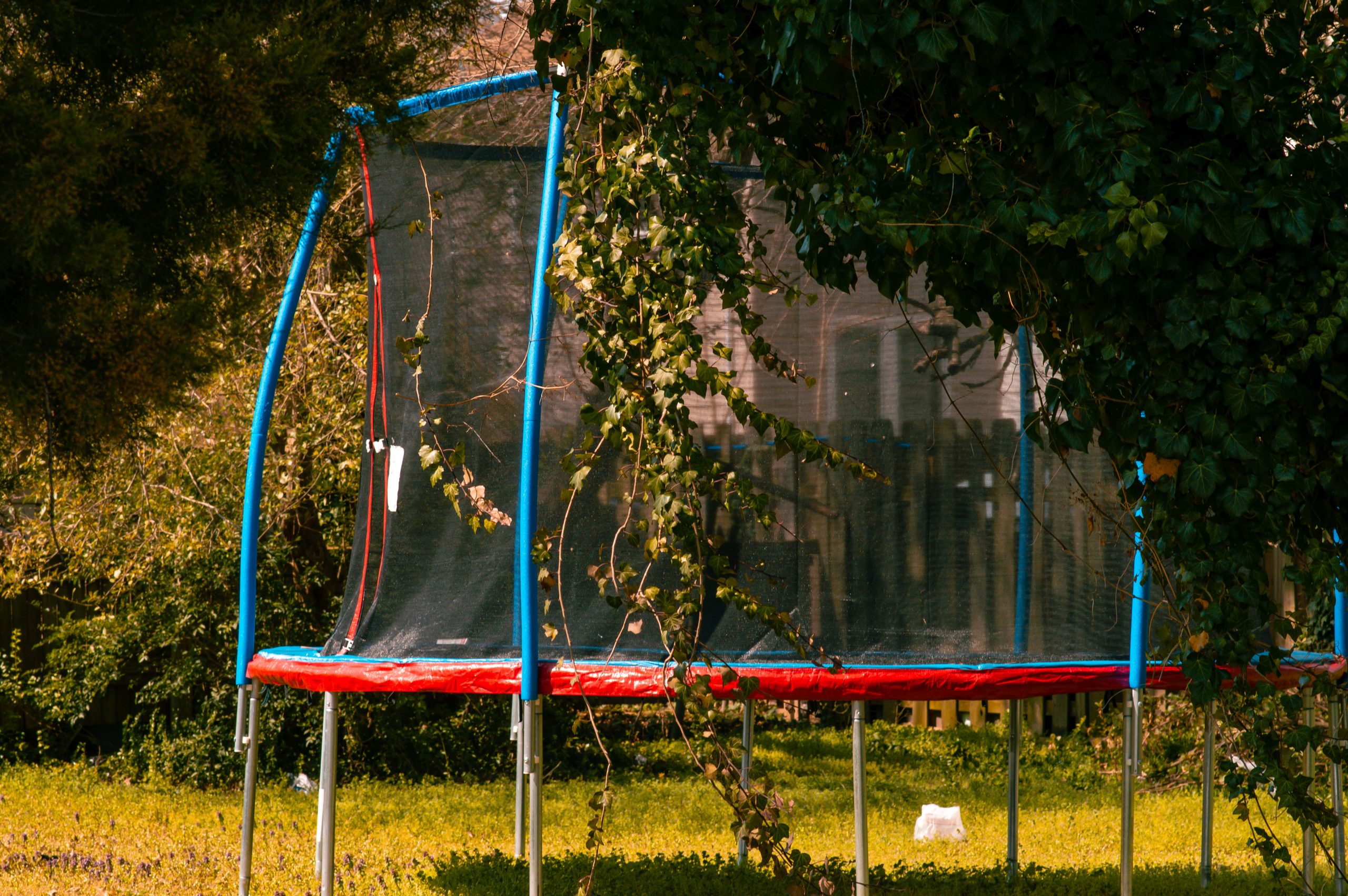 trampoline with saftey netting